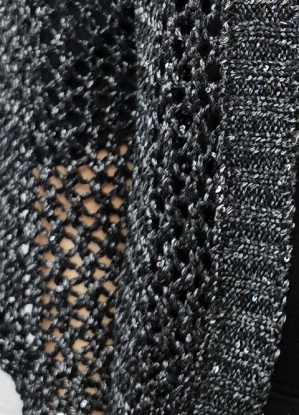 Anonymous Black Sequin Cardigan